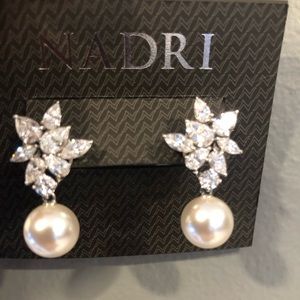 Nadri pearl and flower stone studs
